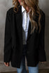 Modern Solid Lapel Flap Pocket Buttoned Blazer