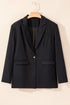 Modern Solid Lapel Flap Pocket Buttoned Blazer
