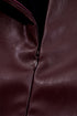 Modern Solid Polyurethane Vegan Leather Sleeveless Mini Dress