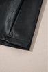 Modern Solid Polyurethane Vegan Leather Sleeveless Mini Dress