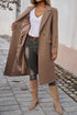 Modern Solid Single Breasted Lapel Flap Pocket Overcoat