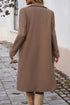 Modern Solid Single Breasted Lapel Flap Pocket Overcoat