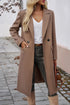 Modern Solid Single Breasted Lapel Flap Pocket Overcoat