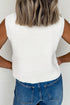 Modern Solid Sleeveless Knit Button Pocket Sweater Vest