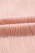 Modern Solid Wavy Textured Button V Neck Tee
