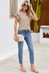 Modern Stretch Wavy Textured Ruffle Sleeve Top