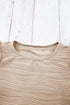 Modern Stretch Wavy Textured Ruffle Sleeve Top