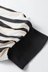 Modern Stripe Puff Sleeve Button Down Midi Dress