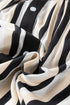 Modern Stripe Puff Sleeve Button Down Midi Dress