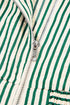 Modern Striped Zip Front Cinched High Waist Midi Dress