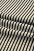 Modern Striped Zip Front Cinched High Waist Midi Dress