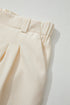 Modern Textured Elastic Waist Wide Leg Pants