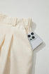 Modern Textured Elastic Waist Wide Leg Pants