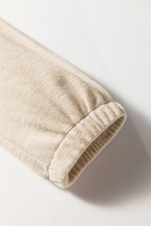 Modern Textured Pleated Drop Shoulder Knit Top