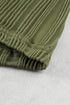 Modern Wavy Textured Fabric Cap Sleeve Stretch Top