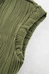 Modern Wavy Textured Fabric Cap Sleeve Stretch Top