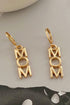 Mom Letter Pendant Alloy Statement Earrings