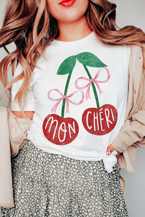 Mon Cheri Graphic Print Short Sleeve Tee