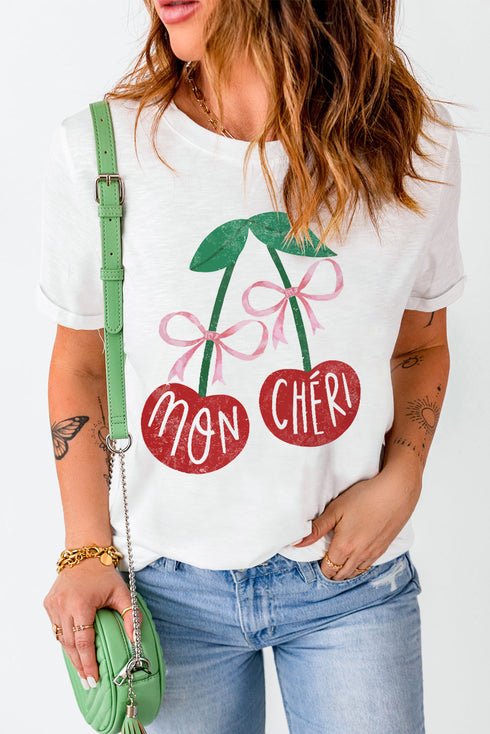 Mon Cheri Graphic Print Short Sleeve Tee