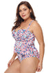Moulded Cups Peplum Plus Size Bikini
