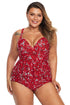 Moulded Cups Peplum Plus Size Bikini