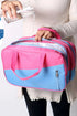 Multi Compartment Nylon Zippered Travel Utility Makeup Bag