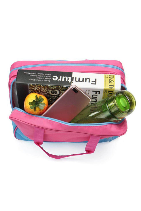 Multi Compartment Nylon Zippered Travel Utility Makeup Bag