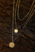 Multi Layer Polished Disc Pendant Modern Alloy Necklace