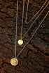 Multi Layer Polished Disc Pendant Modern Alloy Necklace
