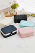 Multi Layer Portable Leather Button Closure Jewelry Organizer