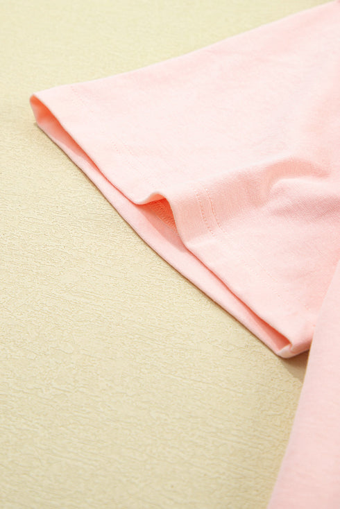 Multi Texture Layered Star Applique Plus Size Graphic Tee