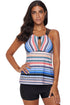 Multicolor Tankini Swimwear
