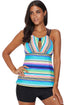 Multicolor Tankini Swimwear