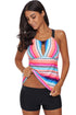 Multicolor Tankini Swimwear