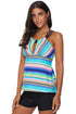 Multicolor Tankini Swimwear