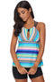 Multicolor Tankini Swimwear