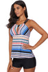 Multicolor Tankini Swimwear