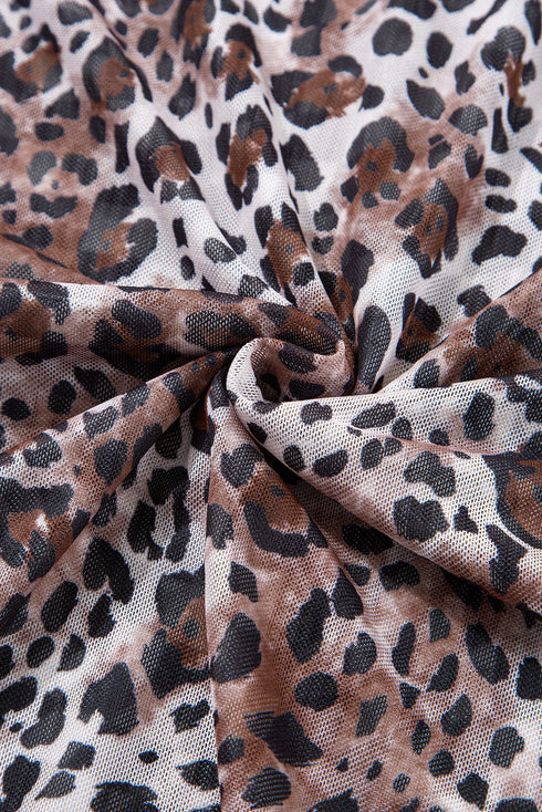 Multicolour Leopard Checkered Double Printed Reversible Sleeveless Long Dress