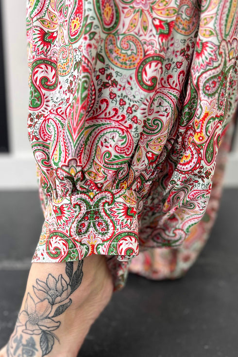 Multicolour Plus Size Paisley Print Sleeveless V Neck Jogger Jumpsuit