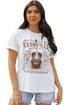 Music City Letter Print Crew Neck Tee