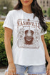Music City Letter Print Crew Neck Tee