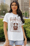 Music City Letter Print Crew Neck Tee