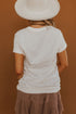 Music City Letter Print Crew Neck Tee