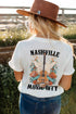Music City Nashville Guitar Wings Graphic Summer Tee