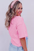 Music City Sequin Graphic Fringed Hem Cotton Tee