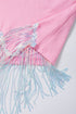 Music City Sequin Graphic Fringed Hem Cotton Tee