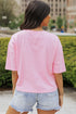 Music City Sequin Graphic Fringed Hem Cotton Tee
