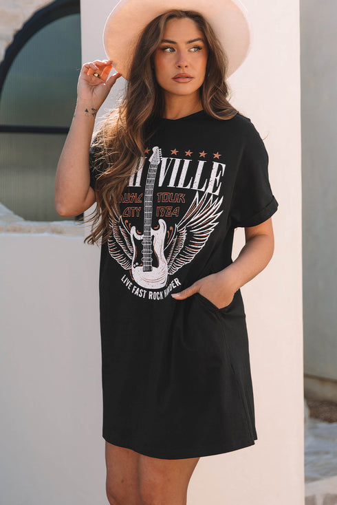 Music Row Melodies Graphic Mini Dress