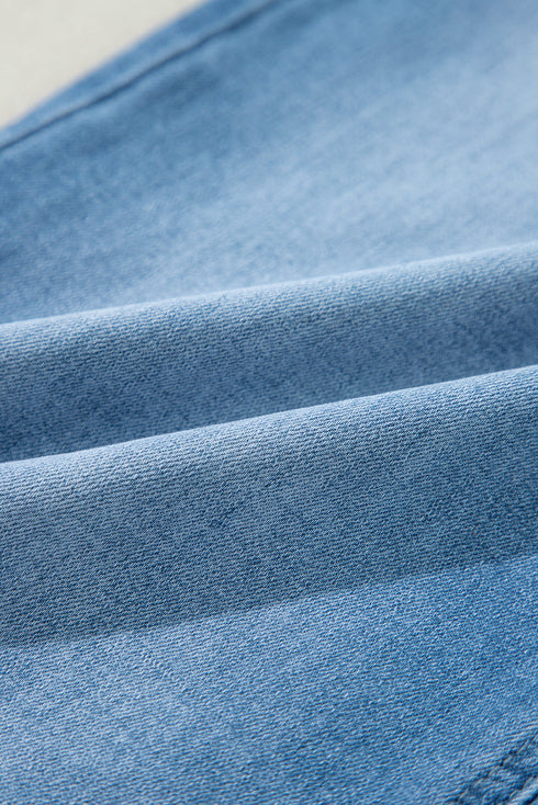 Myosotis High Rise Shift Slit Leg Straight Jeans