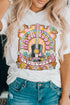 Nashville Guitar Graphic Print Crew Neck Relaxed Tee